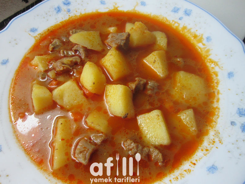 etli sulu patates yemeği